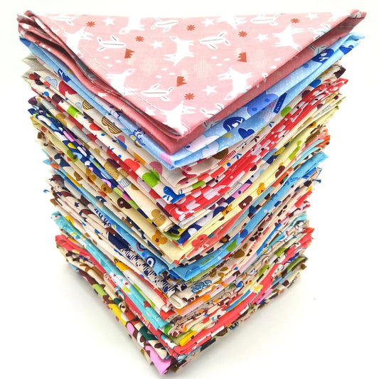 Cotton Dog Bandanas 50-Pack, Sizes S-XL, 50 Colors 58x40x40cm by HitMyNeed