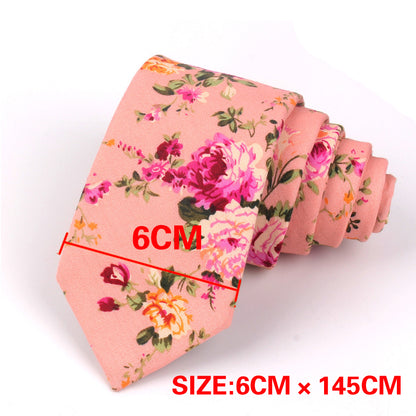 Cotton Floral Necktie for Men by HitMyNeed