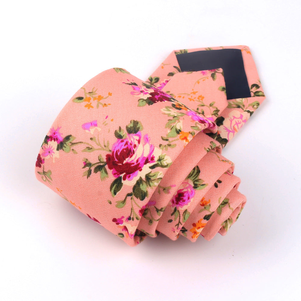 Cotton Floral Necktie for Men by HitMyNeed