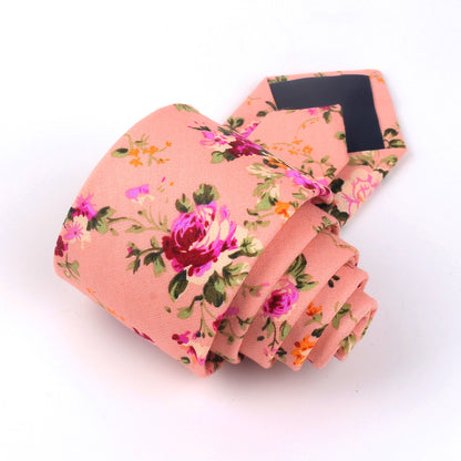 Cotton Floral Necktie for Men by HitMyNeed
