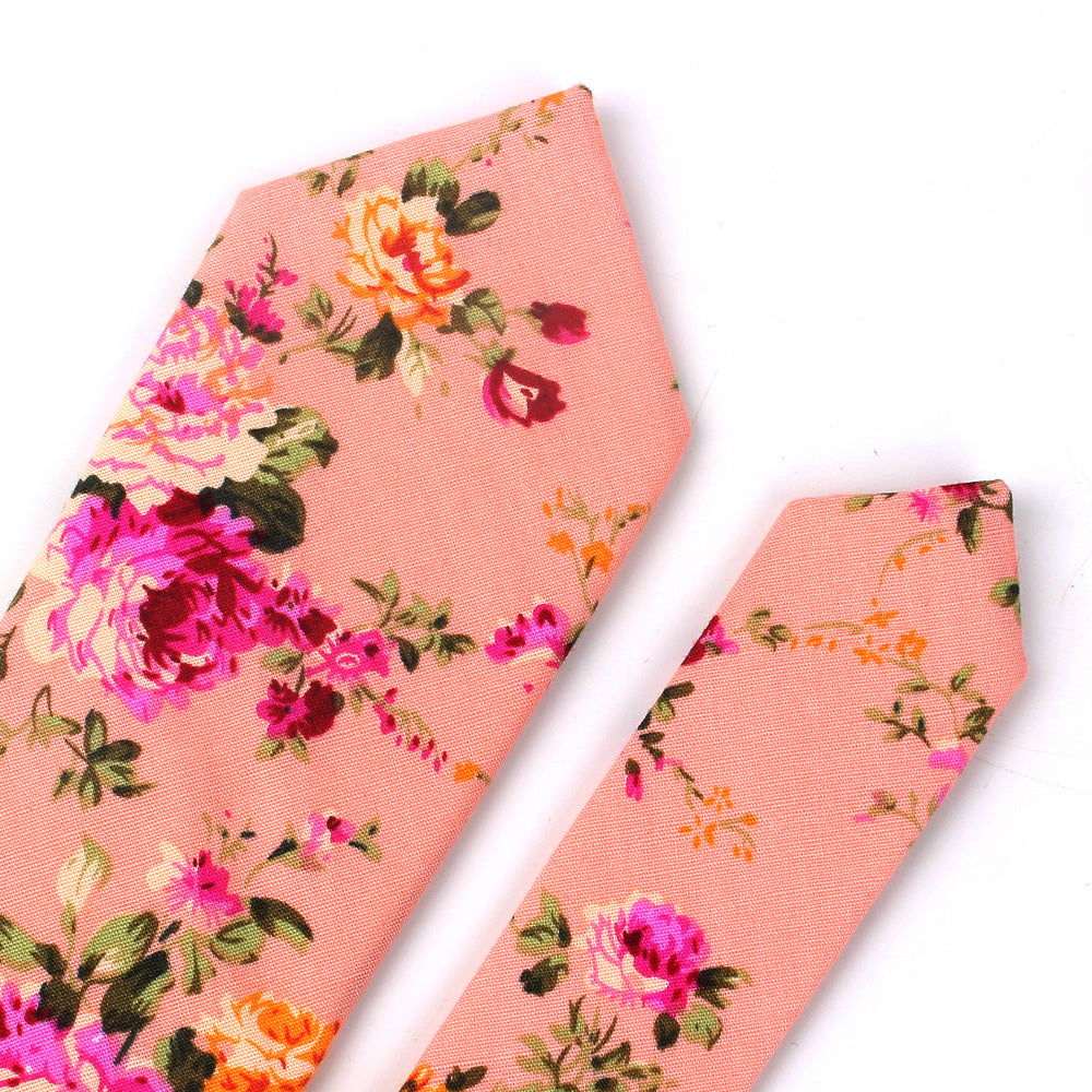Cotton Floral Necktie for Men by HitMyNeed