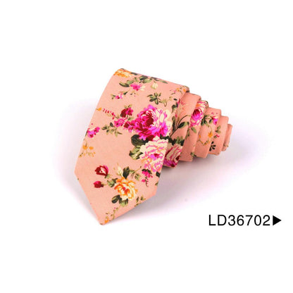 Cotton Floral Necktie for Men ld36702 by HitMyNeed