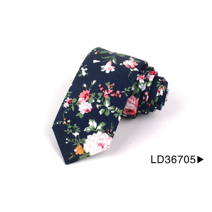 Cotton Floral Necktie for Men ld36705 by HitMyNeed