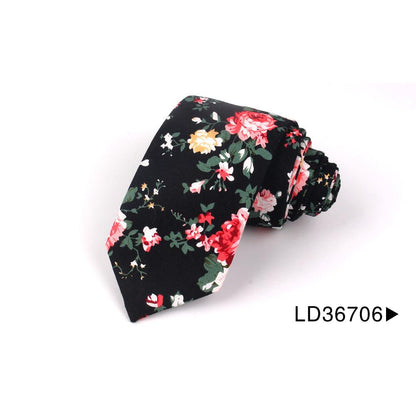 Cotton Floral Necktie for Men ld36706 by HitMyNeed