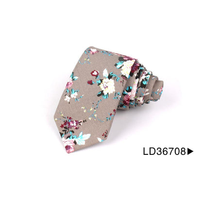 Cotton Floral Necktie for Men ld36708 by HitMyNeed