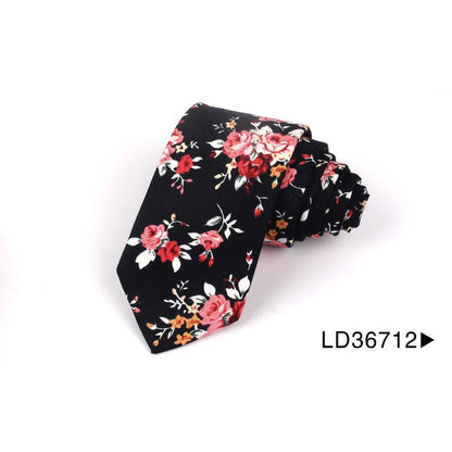 Cotton Floral Necktie for Men ld36712 by HitMyNeed