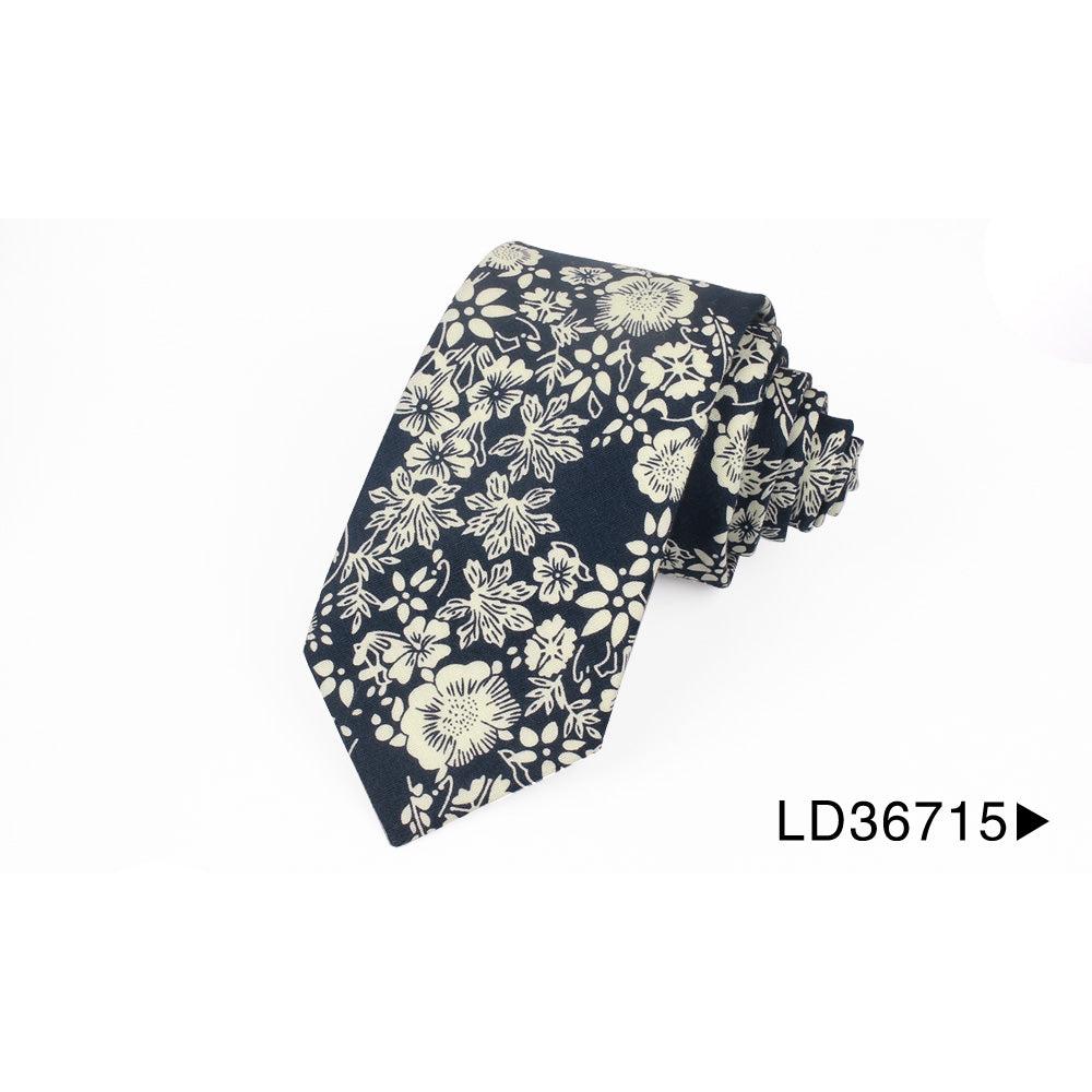 Cotton Floral Necktie for Men ld36715 by HitMyNeed