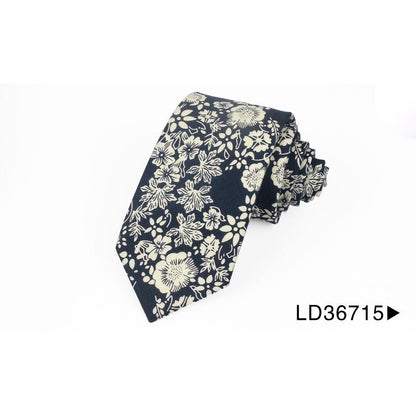 Cotton Floral Necktie for Men ld36715 by HitMyNeed