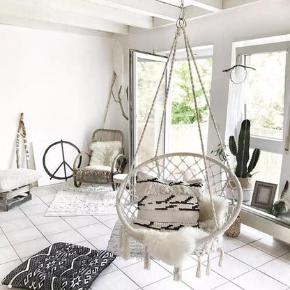 Cotton Hanging Rope Chair Hammock Swing by HitMyNeed