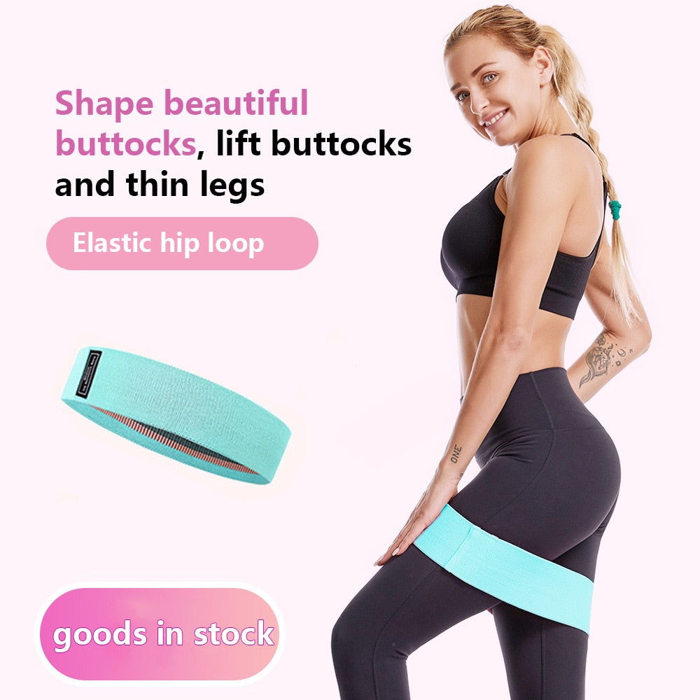 Cotton Hip Circle Resistance Band for Squats & Yoga by HitMyNeed