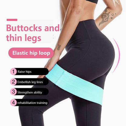 Cotton Hip Circle Resistance Band for Squats & Yoga by HitMyNeed