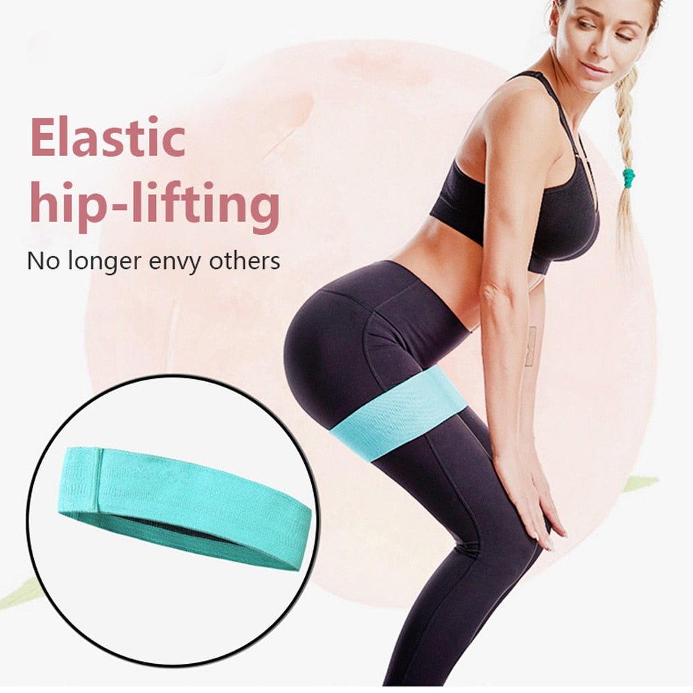 Cotton Hip Circle Resistance Band for Squats & Yoga by HitMyNeed