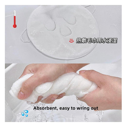 Cotton Hot Compress Towel Face Mask with Ear Straps by HitMyNeed