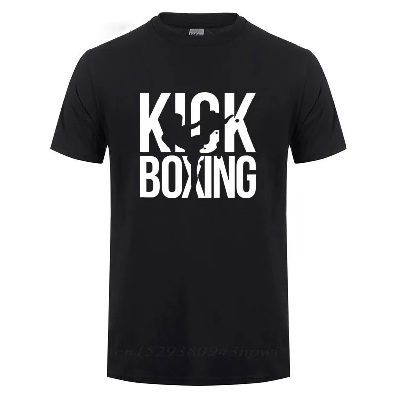 Cotton Kickboxing T-Shirt for Training & Casual Wear black xs by HitMyNeed