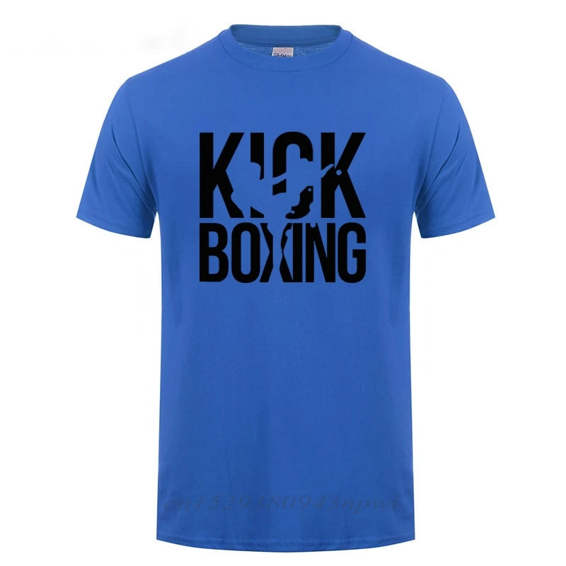 Cotton Kickboxing T-Shirt for Training & Casual Wear blue-1254 xs by HitMyNeed