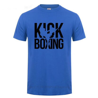 Cotton Kickboxing T-Shirt for Training & Casual Wear blue-1254 xs by HitMyNeed