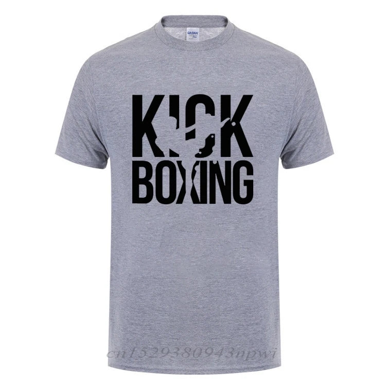 Cotton Kickboxing T-Shirt for Training & Casual Wear gray xxxl by HitMyNeed