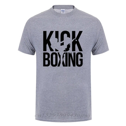 Cotton Kickboxing T-Shirt for Training & Casual Wear gray xxxl by HitMyNeed