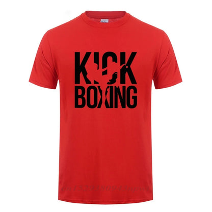 Cotton Kickboxing T-Shirt for Training & Casual Wear red-10 s by HitMyNeed