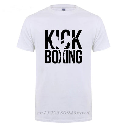 Cotton Kickboxing T-Shirt for Training & Casual Wear white s by HitMyNeed