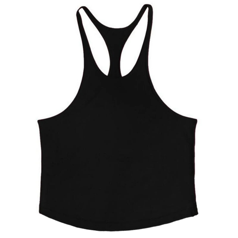 Cotton Men's Gym Stringer Vest for Training black xxl by HitMyNeed