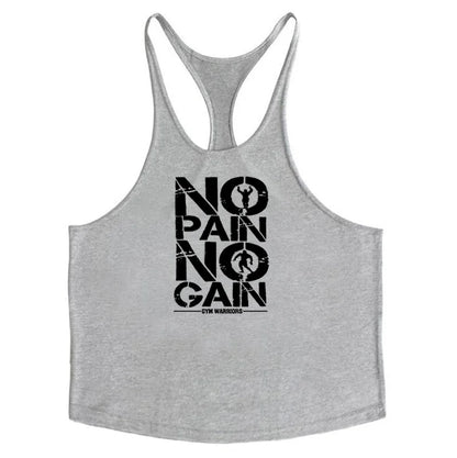 Cotton Men's Gym Stringer Vest for Training gray91 xxl by HitMyNeed