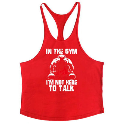 Cotton Men's Gym Stringer Vest for Training red59 m by HitMyNeed