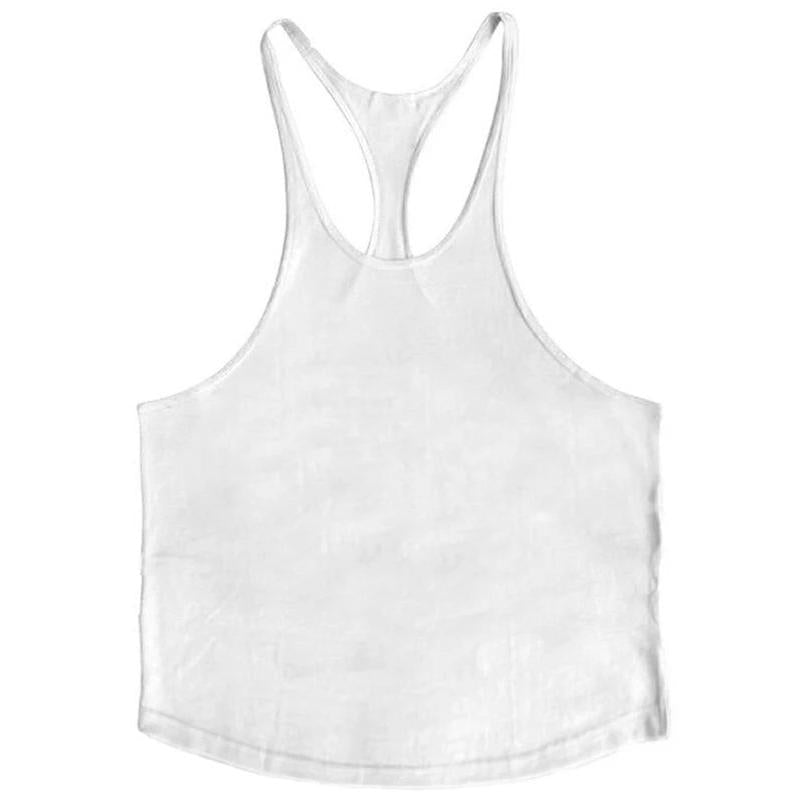 Cotton Men's Gym Stringer Vest for Training white xxl by HitMyNeed