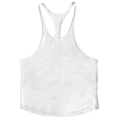 Cotton Men's Gym Stringer Vest for Training white xxl by HitMyNeed