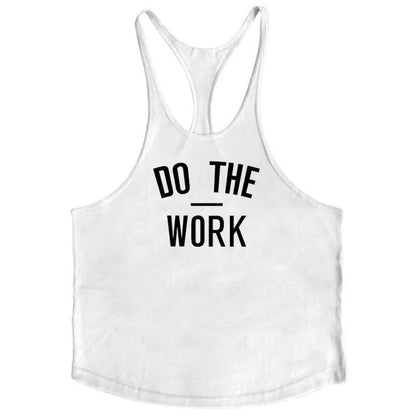 Cotton Men's Gym Stringer Vest for Training white88 xxl by HitMyNeed