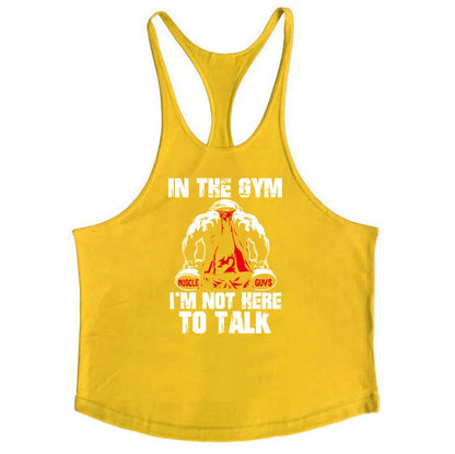 Cotton Men's Gym Stringer Vest for Training yellow59 m by HitMyNeed