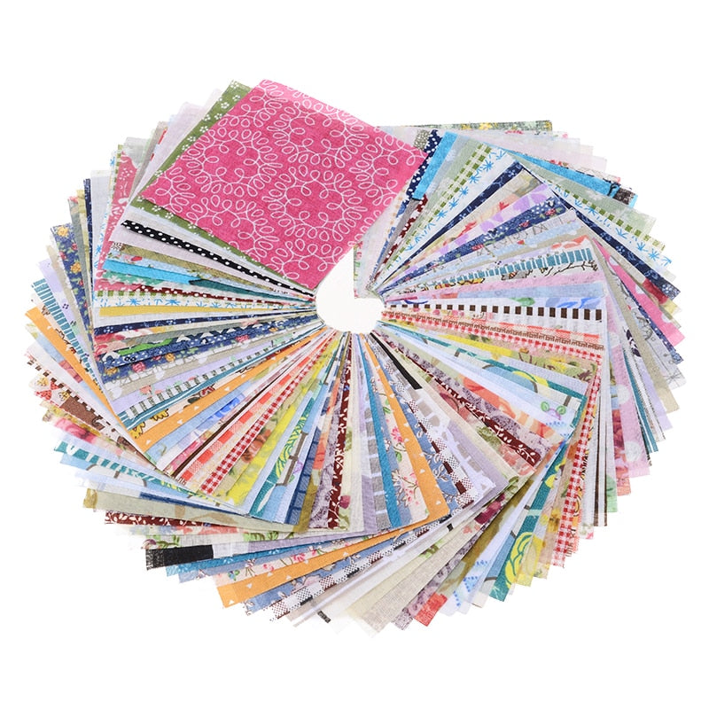 Cotton Patchwork Squares 10 x 10 cm (100 Pack) by HitMyNeed