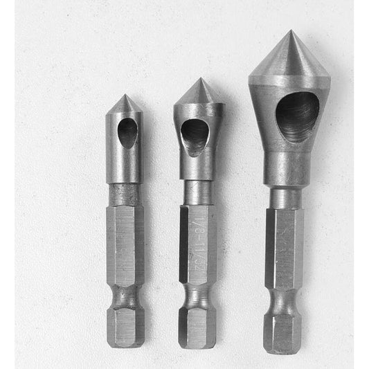 Countersink Drill Bit Chamfering Set (3 Pieces) by HitMyNeed