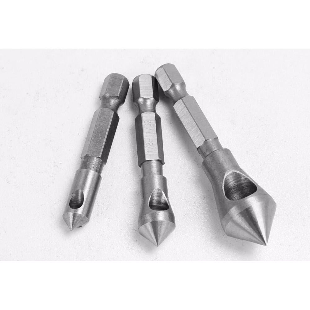 Countersink Drill Bit Chamfering Set (3 Pieces) by HitMyNeed