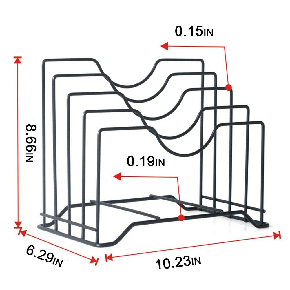 Countertop Lid Organizer Rack for Pot Covers by HitMyNeed
