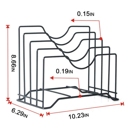 Countertop Lid Organizer Rack for Pot Covers by HitMyNeed