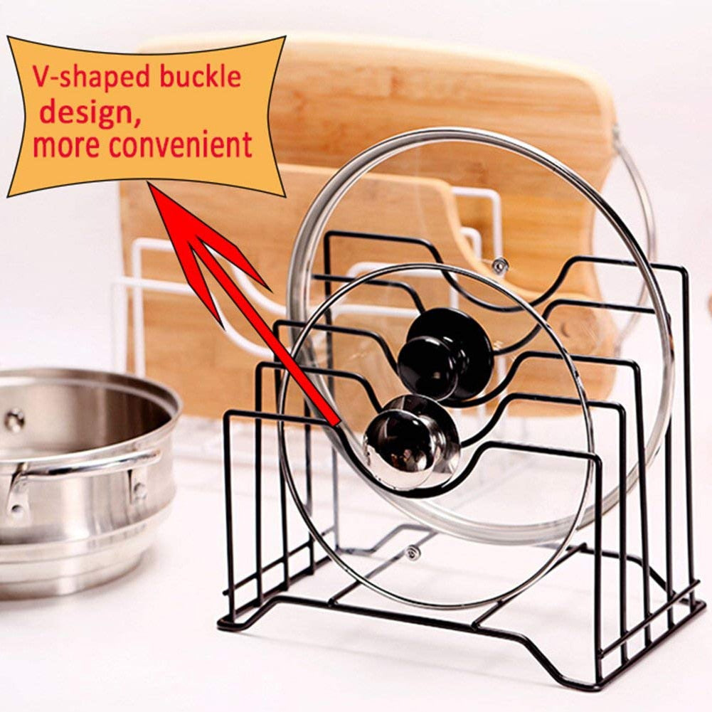 Countertop Lid Organizer Rack for Pot Covers by HitMyNeed
