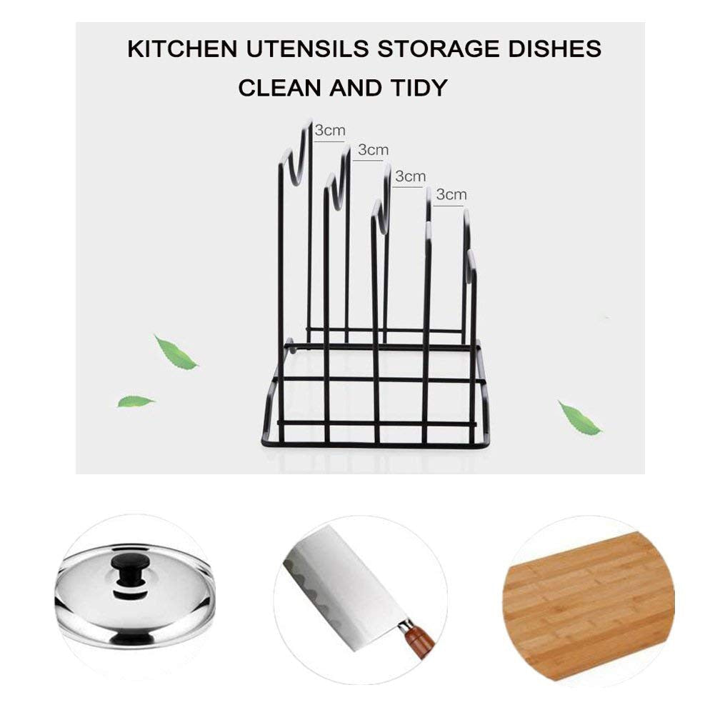 Countertop Lid Organizer Rack for Pot Covers by HitMyNeed