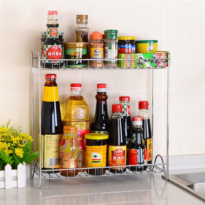 Countertop Two-Tier Metal Spice Rack Organizer by HitMyNeed