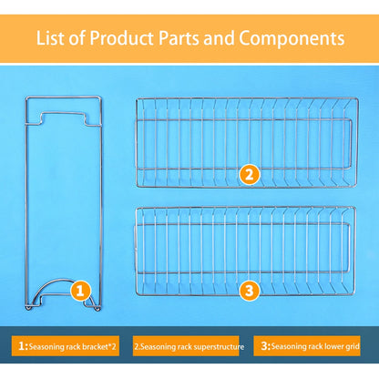Countertop Two-Tier Metal Spice Rack Organizer by HitMyNeed