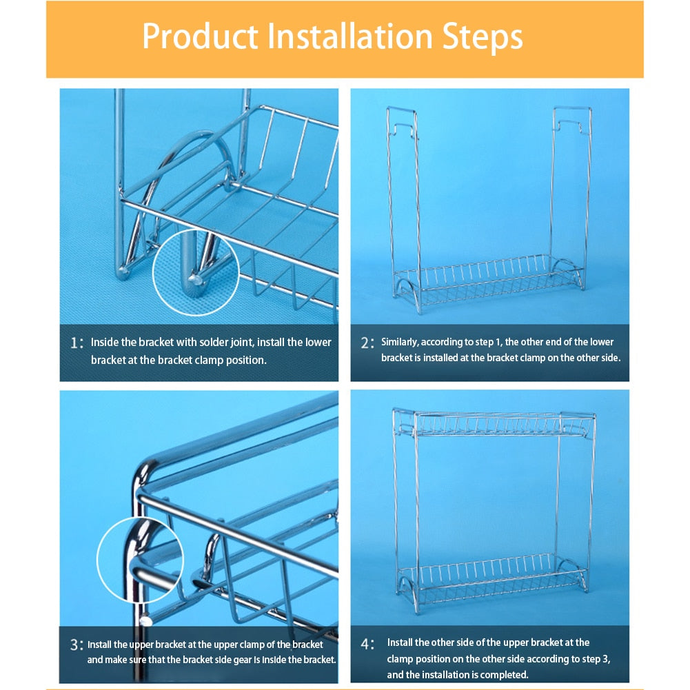 Countertop Two-Tier Metal Spice Rack Organizer by HitMyNeed