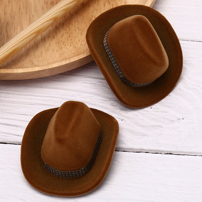 Cowboy Hat Ring Box Velvet Jewelry Holder by HitMyNeed