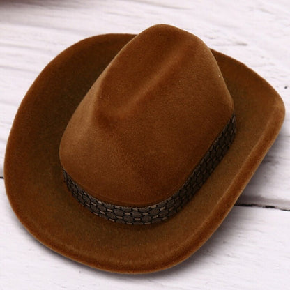 Cowboy Hat Ring Box Velvet Jewelry Holder by HitMyNeed