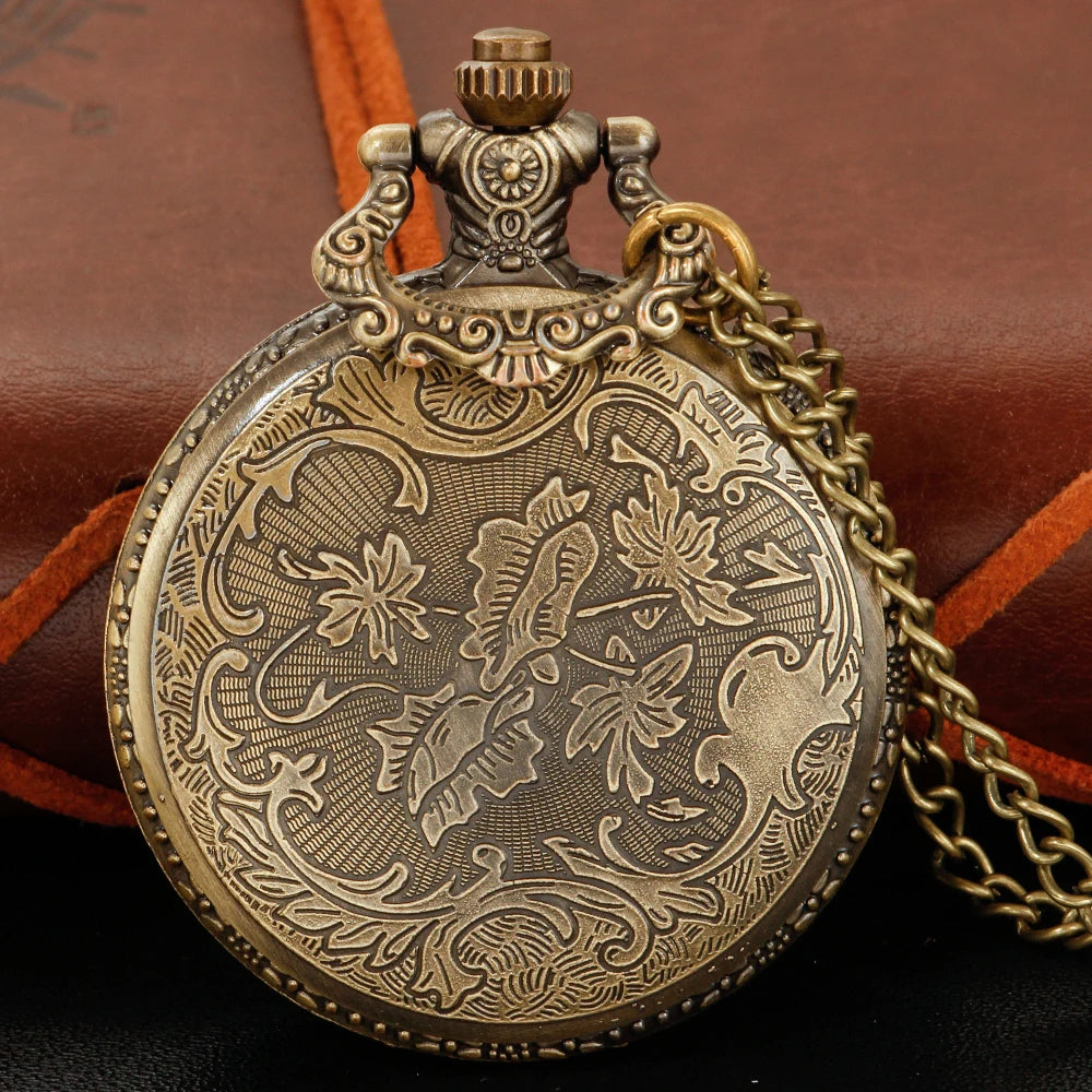 Cowboy Knight Quartz Pocket Watch Necklace for Men by HitMyNeed