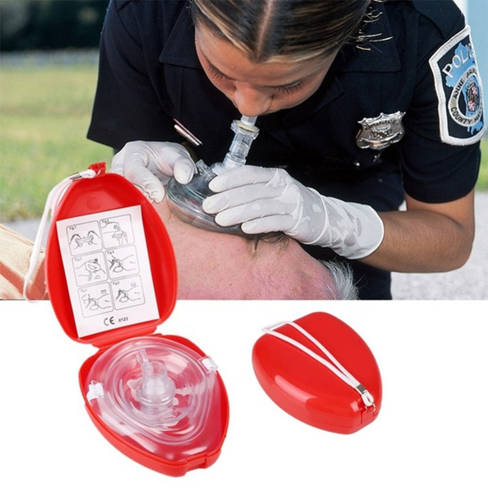 CPR Pocket Mask with One-Way Valve and Case by HitMyNeed