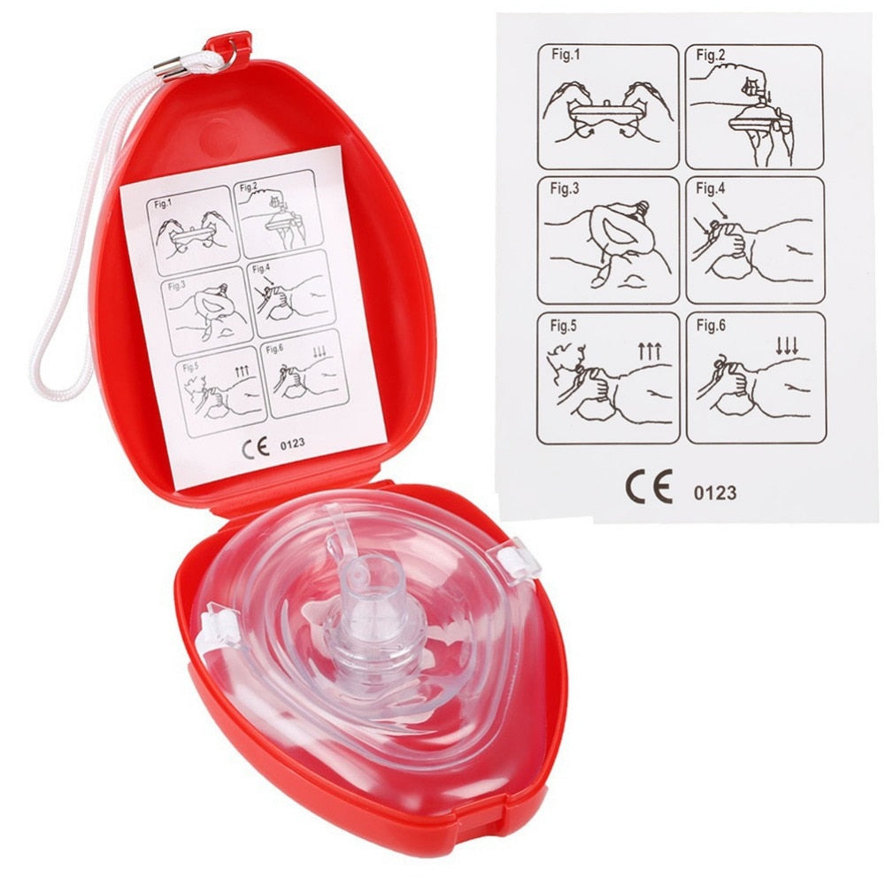 CPR Pocket Mask with One-Way Valve and Case by HitMyNeed