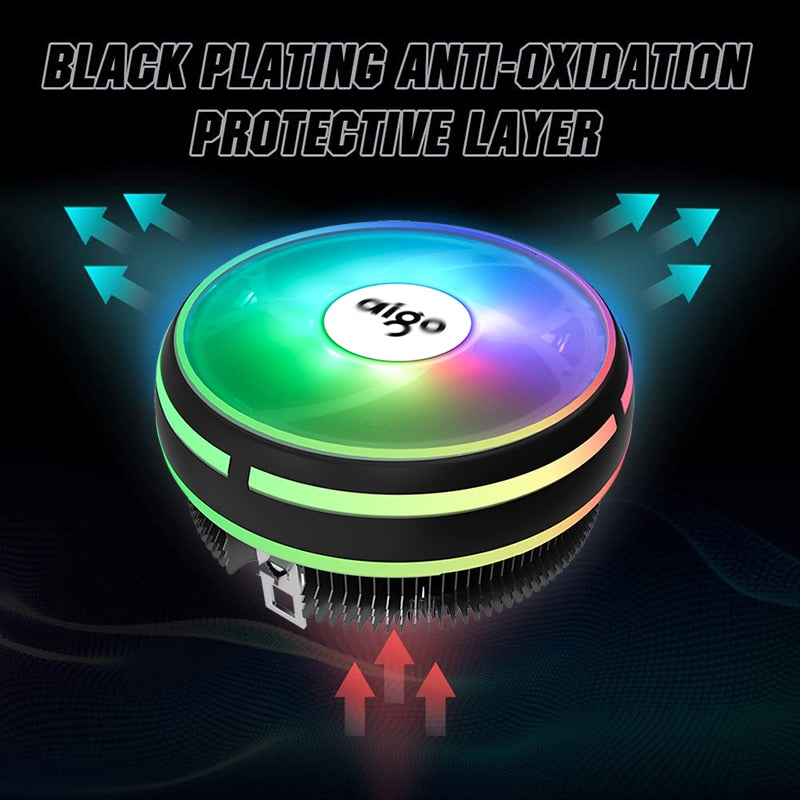 CPU Air Cooler with 120mm LED Fan, 150W TDP by HitMyNeed