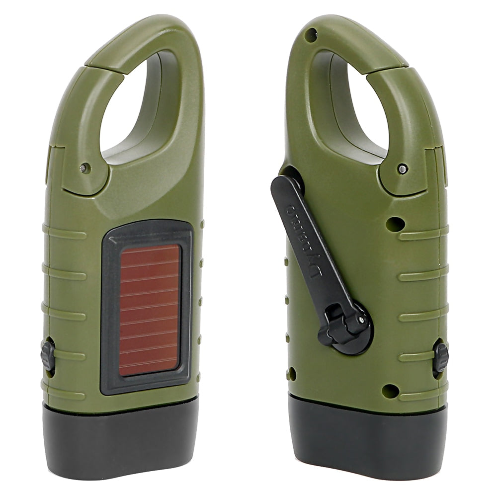 Crank Flashlight Mini Solar Emergency Light by HitMyNeed