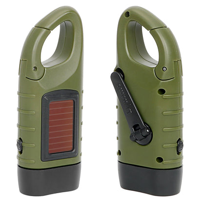 Crank Flashlight Mini Solar Emergency Light by HitMyNeed
