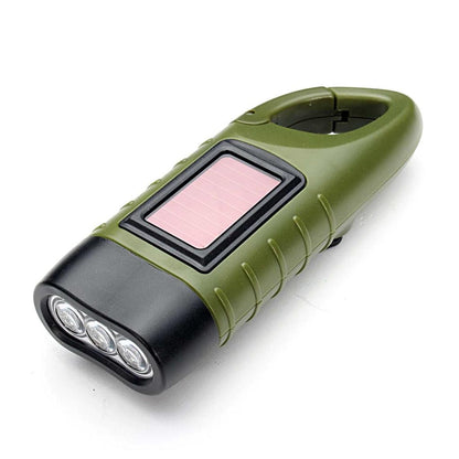 Crank Flashlight Mini Solar Emergency Light by HitMyNeed